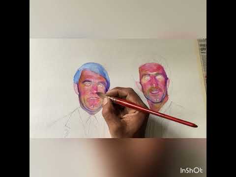 This time is a small timelapse watercolour portrait demo video..