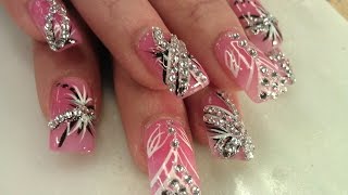 BEAUTIFUL PRETTY DIAMOND NAIL DESIGNS