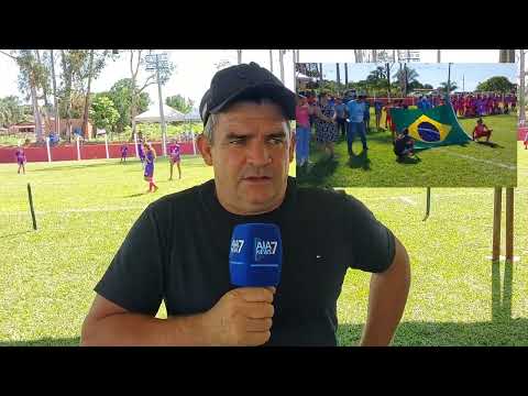 Prefeito Chiquinho na abertura dos jogos de família 2023 em Araguainha Mato Grosso