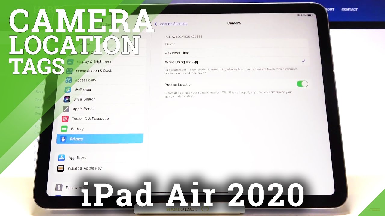 How to Turn On Camera Location Tags on iPad Air 2020 – Camera Advanced Settings
