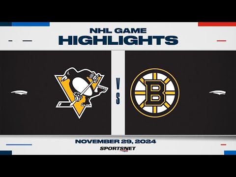 NHL Highlights | Penguins vs. Bruins - November 29, 2024