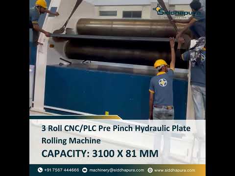 1600 mm 3 Roll Pre Pinch Hydraulic Plate Rolling Machine
