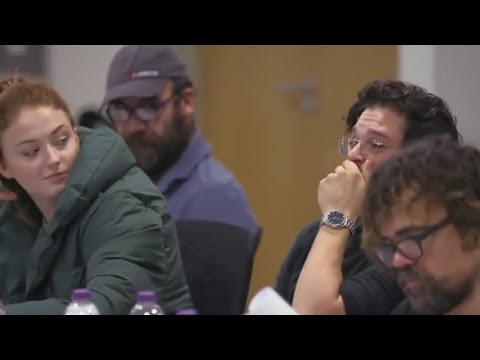 Game of Thrones Final Table Read | Cast Reaction Emilia Clarke, Kit Harington, Peter Dinklage