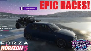 FH4 THE ELIMINATOR EPIC CLOSE RACES AND BEATING HIGH LEVEL CARS! (part 12)