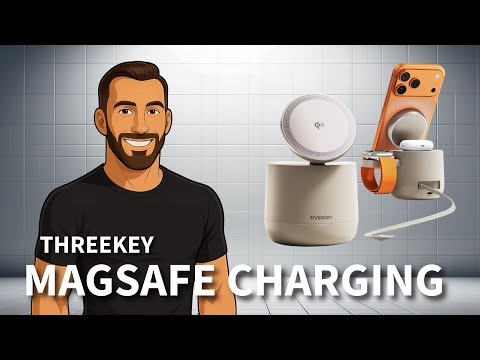THREEKEY 4 in 1 Magsafe Wireless Charging Station 