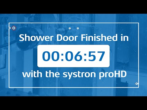 Shower door production 8mm glass with systron proHD glassprocessing centre