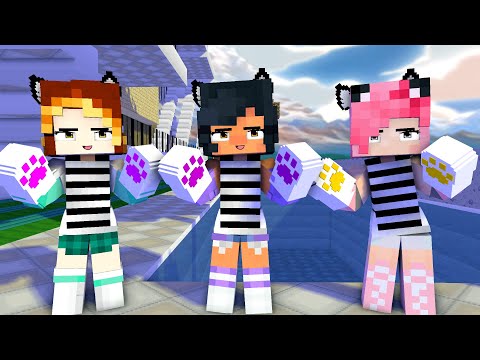 PAW PAW DANCE COUPLE FIRST MEET PRISON APHMAU, KIM, PIERCE  - MINECRAFT ANIMATION #shorts