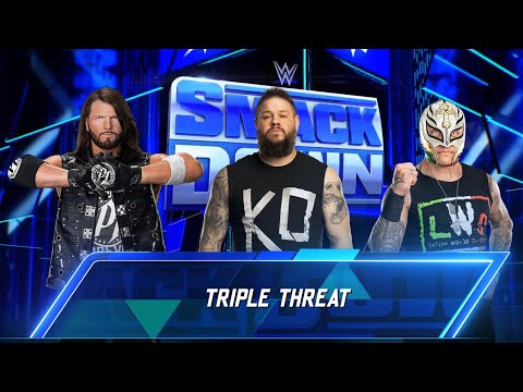 WWE 2K24 E87 AJ STYLES VS KEVIN OWENS VS REY MYSTERIO IN SMACKDOWN