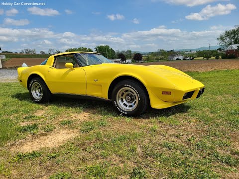 1979 Bright Yellow Corvette Auto T-Top Video