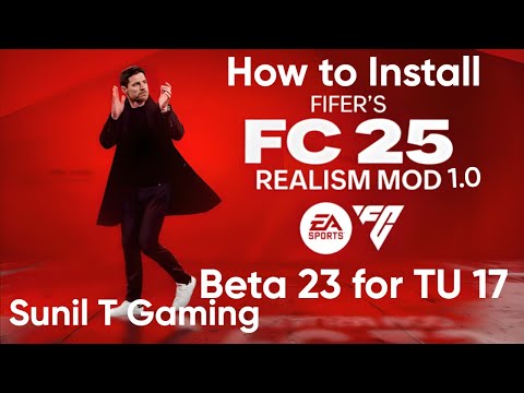 How to  install FIFER'S FC 25 Realism Mod 1.0 beta 23 for TU 17 #fc25 #fifa #fc