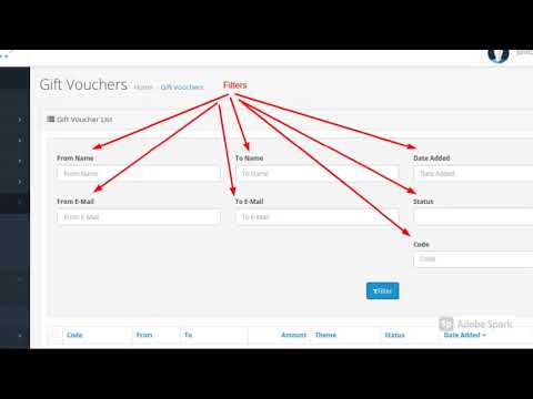 Opencart Admin Filters