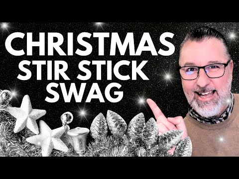 Christmas Stir Stick Swag - Christmas DIY - Easy DIY - #christmas @DavesWreaths