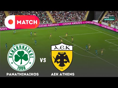 Παναθηναϊκός vs ΑΕΚ Αθήνας | Κύπελλο Ελλάδας Match 2025 Simulation | eFootball Pes 21 Gameplay