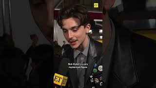 Timothée Chalamet Reacts to Bob Dylan&#39;s Praise In &#39;A Complete Unknown’ #timotheechalamet #bobdylan