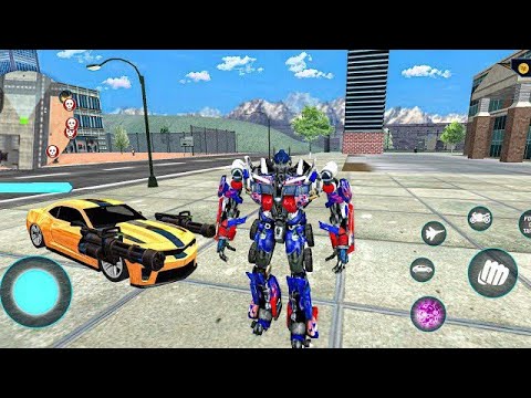 Optimus Prime Multiple Transformation Jet Robot Car Game 2020 - Android Gameplay