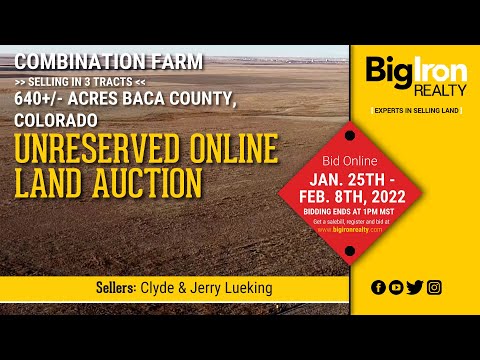 Land Auction 640+/- Acres Baca County, CO