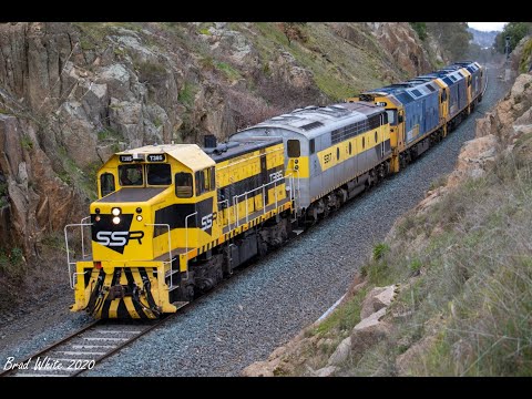 A T, an S and Three G's on SSR's 0079 light engine transfer at Harcourt- 21/7/20