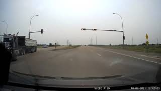 Accident front dash cam footage