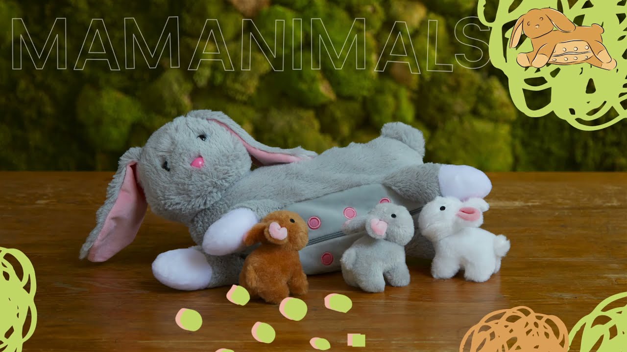 Mamanimals Kuscheltier Mama Hase & Babys 25 cm