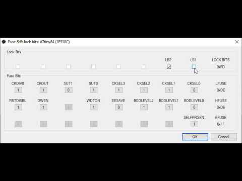 Attiny84 Lock Bits Combinations