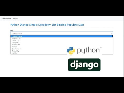 Python Django Simple Dropdown List Binding Populate Data