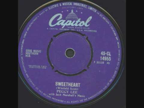 Sweetheart by Peggy Lee — 1958 Hot 100 hit