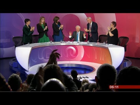 David Dimbleby hosted his last 'Question Time' (UK) - BBC News - 14th December 2018