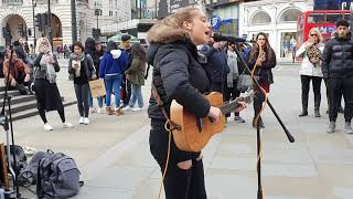 Busking RIHANNA in London - "STAY" | ALLIE SHERLOCK