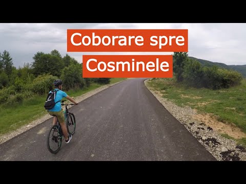 Coborare spre Cosminele (dinspre Podul Ursului) cu bicicleta