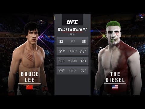 Bruce Lee vs. Diesel (EA Sports UFC 2) - Epic Battle 💯 🐲 - Dragon Fights 🐉