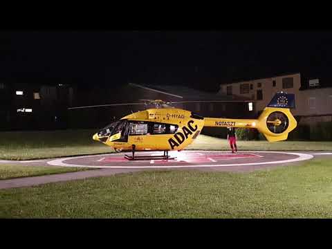 Ausleuchten des Landeplatzes für Christoph 77 am 23.04.2019