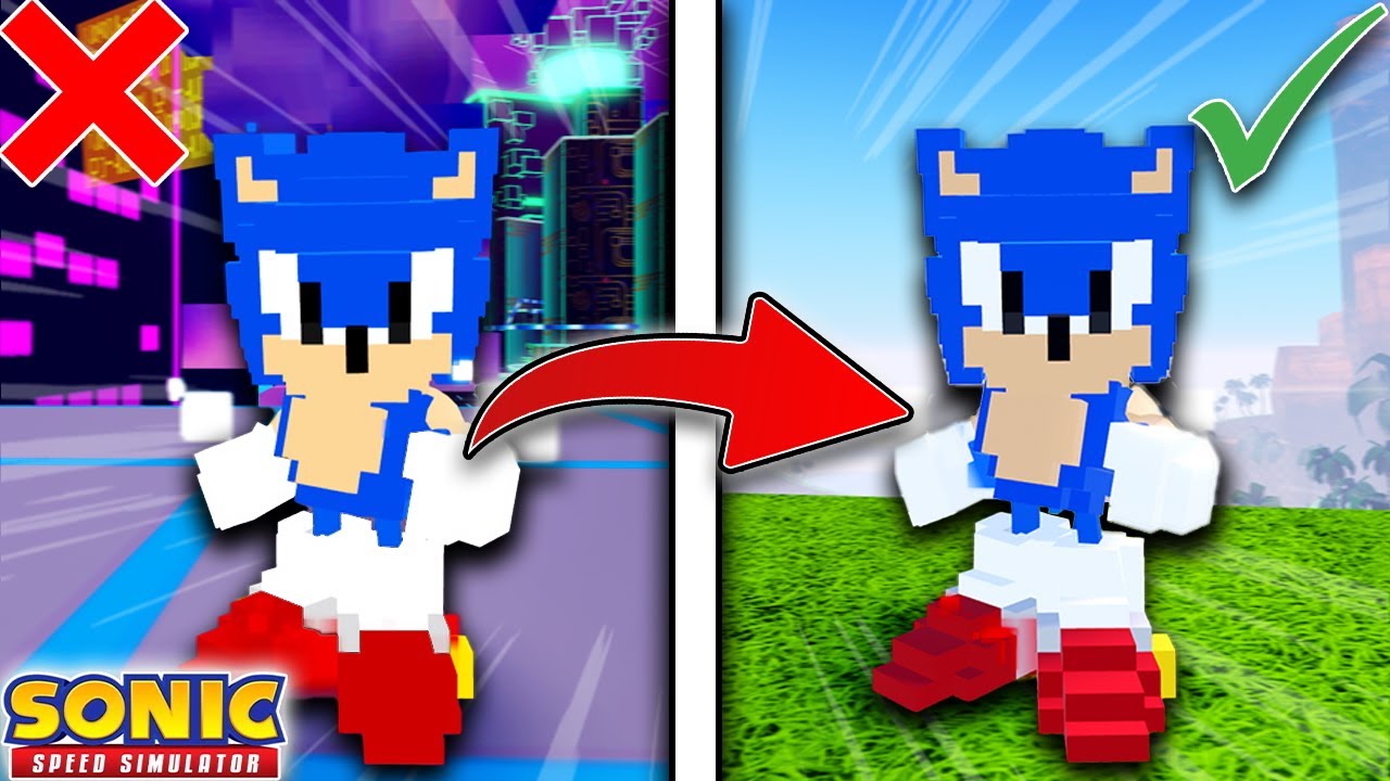 How To Equip Pixel Skins in ANY WORLD! (Sonic Speed Simulator)
