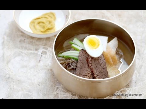 How to make Mul Naengmyeon from scratch, Korean cold noodles in soup