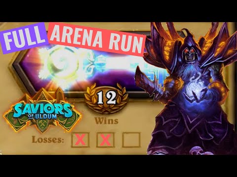 12 Win Warlock FULL RUN - Saviors of Uldum Hearthstone Arena