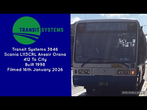 Transit Systems (3846) Scania L113CRL Ansair Orana 412 To City 