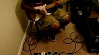 Brandon A Thomas Laying Down Guitar Tracks For King Castle's 