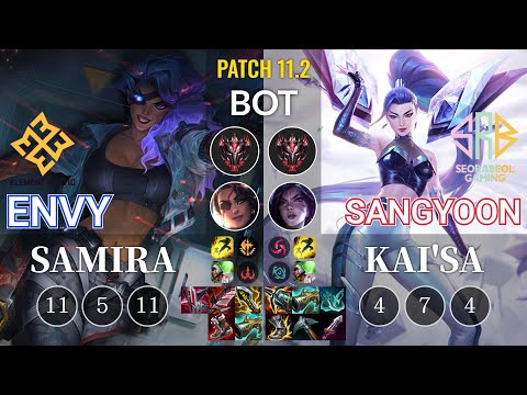 EM Envy Samira vs SRB Sangyoon Kai'Sa Bot - KR Patch 11.2