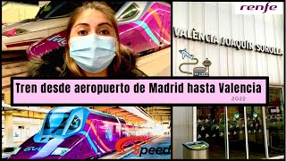 🚨Vamos en TREN Renfe desde Aeropuerto de *MADRID* hasta *VALENCIA*2022 🚞 | Tren Avlo,tips,maletas