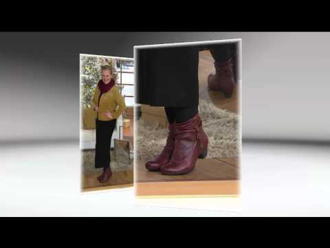 Cobb Hill by New Balance Leather Ruched Ankle Boots - Alexandra with Amy Stran