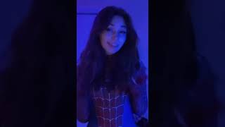 Hot spiderwoman spiderman transition .  #tiktok #spiderwoman #cosplay