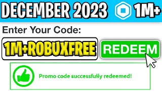 *2023* ROBLOX PROMO CODE GIVES YOU FREE ROBUX... (Roblox January 2024)