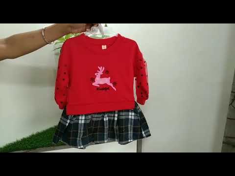 Red + pink + yellow infant toddler clothes, imported