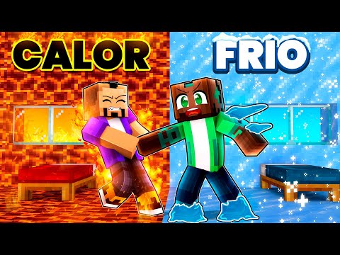 CALOR vs FRIO Reto de Construcción en Minecraft