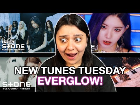 DISCOVERING EVERGLOW - DUN DUN, Adios, LA DI DA, FIRST M/V's | REACTION!!