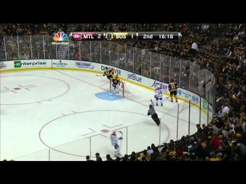 Dougie Hamilton goal 2-1 Mar 27 2013 Montreal Canadiens vs Boston Bruins NHL Hockey