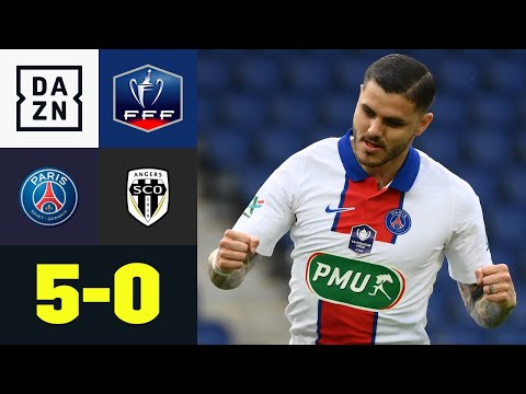 Icardi-Dreierpack! PSG mit Kantersieg ins Halbfinale: PSG - Angers 5:0 | Coupe de France | DAZN