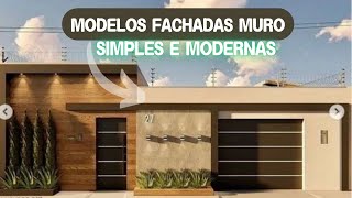 fachada de muro de casas modernas e simples