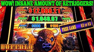 BIG WIN! CRAZY AMOUNT OF FREE SPINS ON BUFFALO LINK SLOT & BUFFALO ULTIMATE STAMPEDE SLOT BONUSES