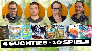 4 Suchties - 10 Spiele | Team Aufgetischt #353 | Eindrücke zur Spielwiesn