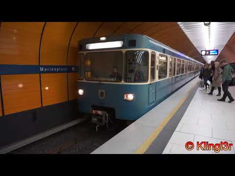 U-Bahn München - alle Zugtypen am Marienplatz
